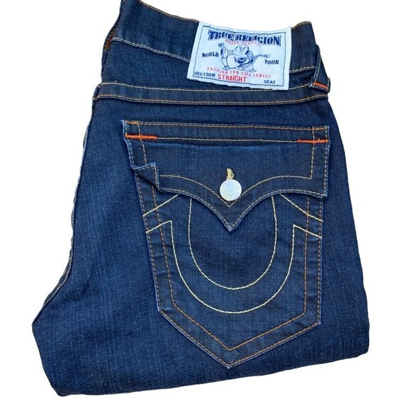 True Religion Jeans Size 31 STRAIGHT Blue - Picture 3 of 8